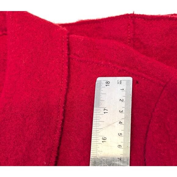 Geiger Vtg Red Button Up Cardigan Blazer Darted Jacket Wool 40 Austria Medium - Picture 12 of 13